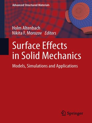 cover image of Surface Effects in Solid Mechanics